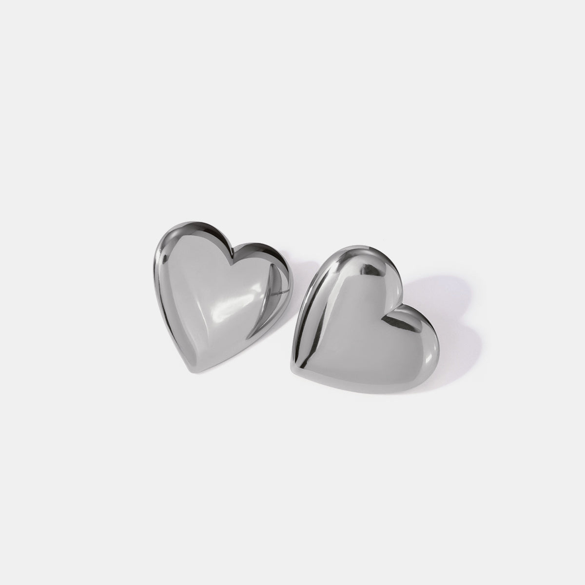 Stainless Steel Heart Stud Earrings Stainless Steel Heart Stud Earrings